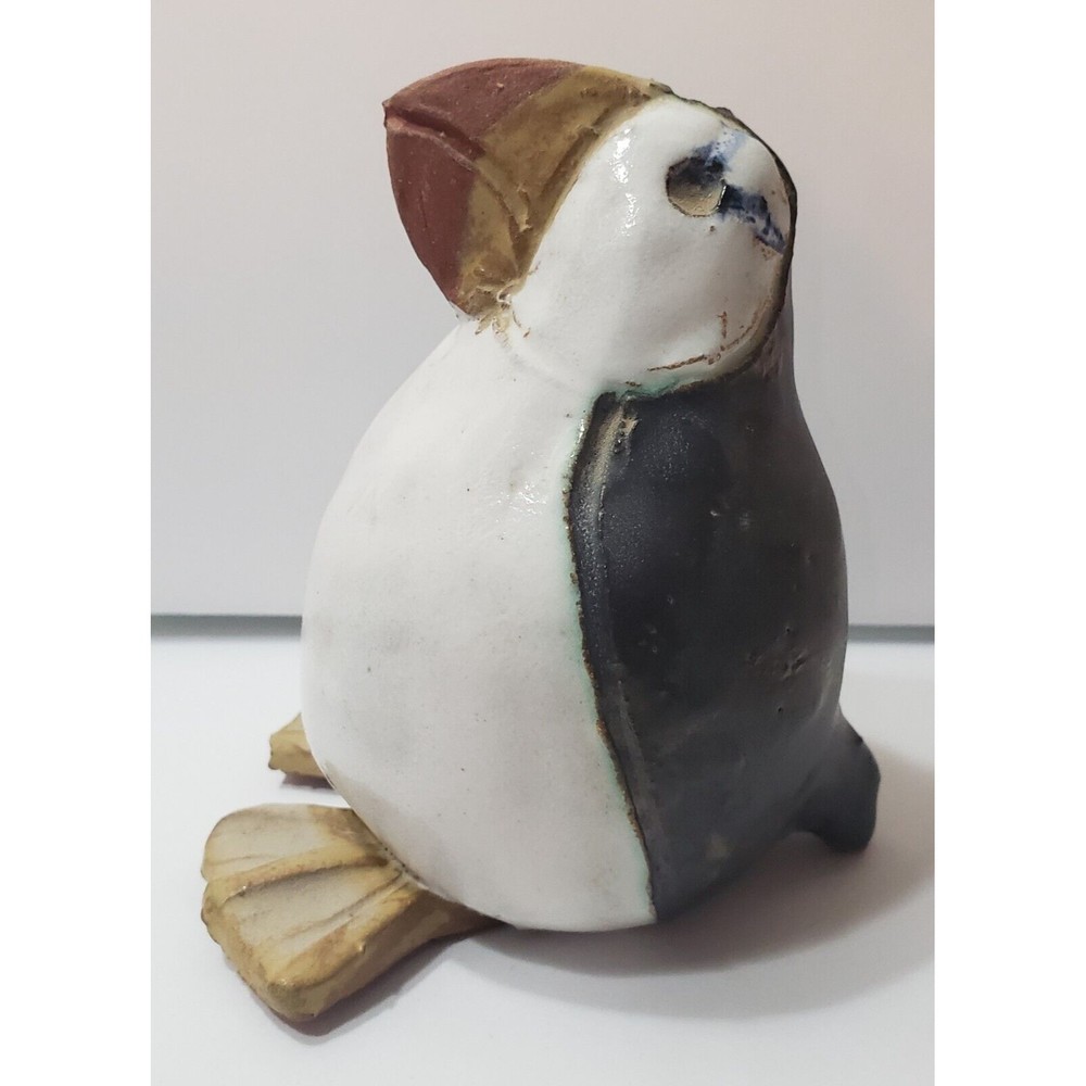 HTF Sara Meadows Balloon People Pottery Puffin Penguin Figurine